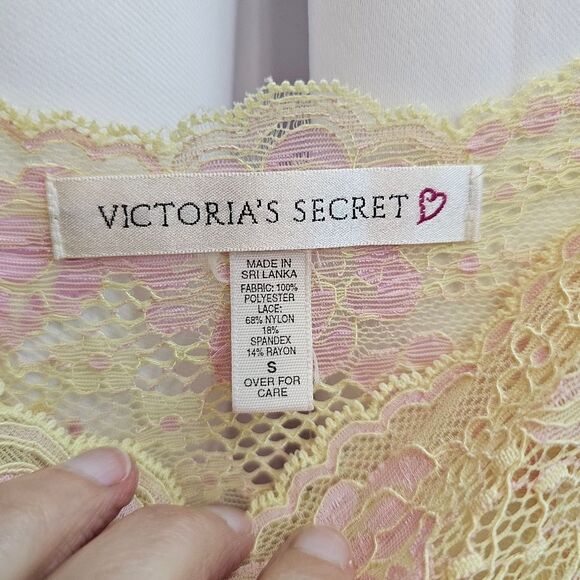 Victoria's Secret Pink Vintage Chiffon and Lace Maxi Slip Gown Size Small - Picture 7 of 9